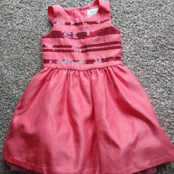 Coral dressy dress, Gymboree, size 5 - Picture 1 of 7